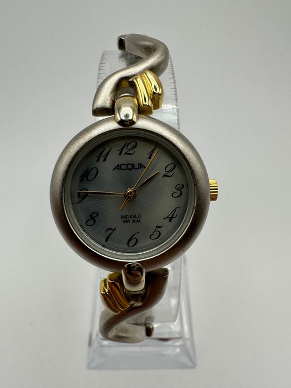 Vintage Timex Acqua Indiglo Silver Tone Expansion Band Quartz Watch Classic Timex Acqua Indiglo Water Resistant Quartz Silver Watch  main image 4