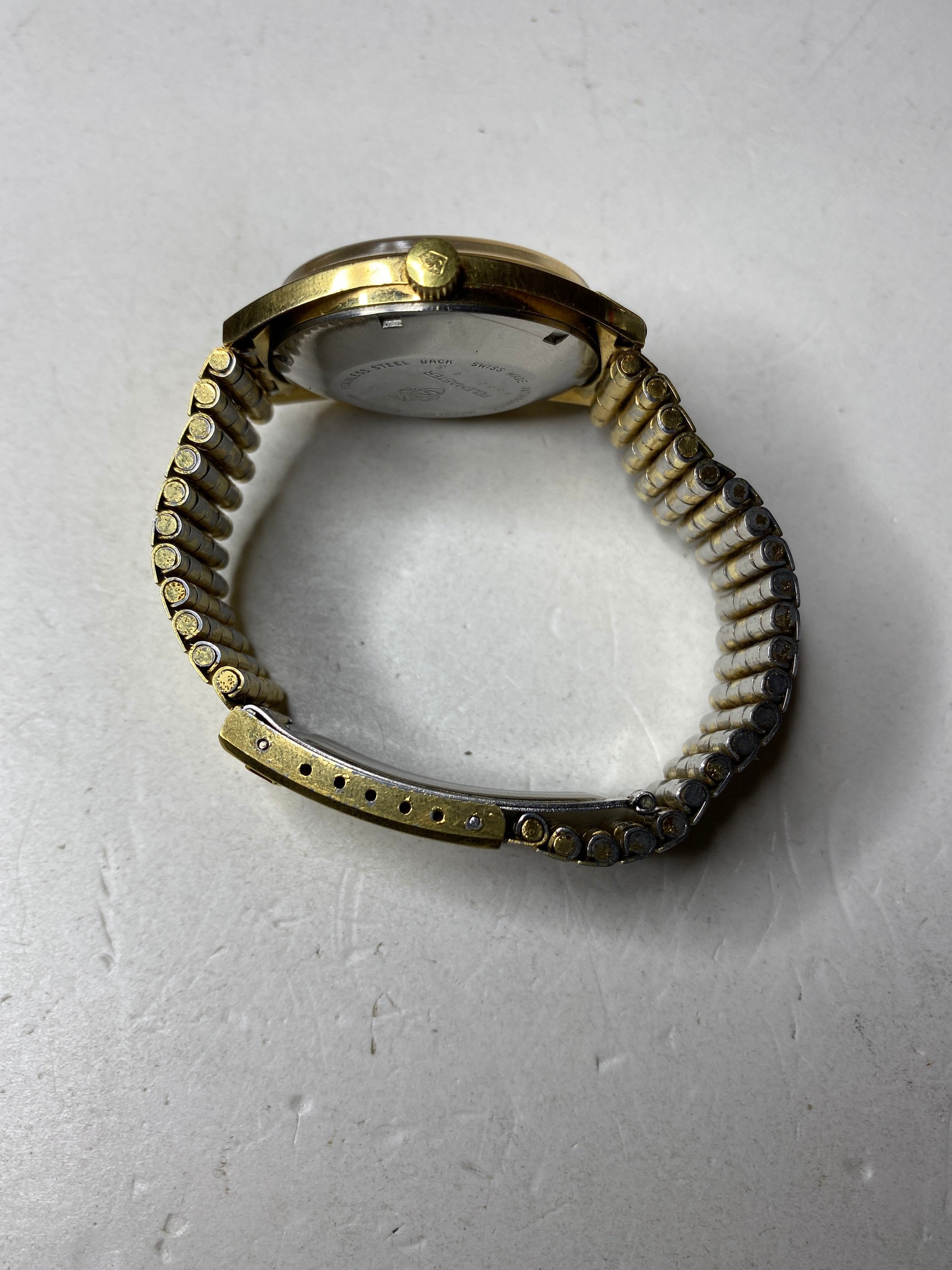 RARE!!! Vintage Sandoz automatic polemaster 25 jewels gold tone 
