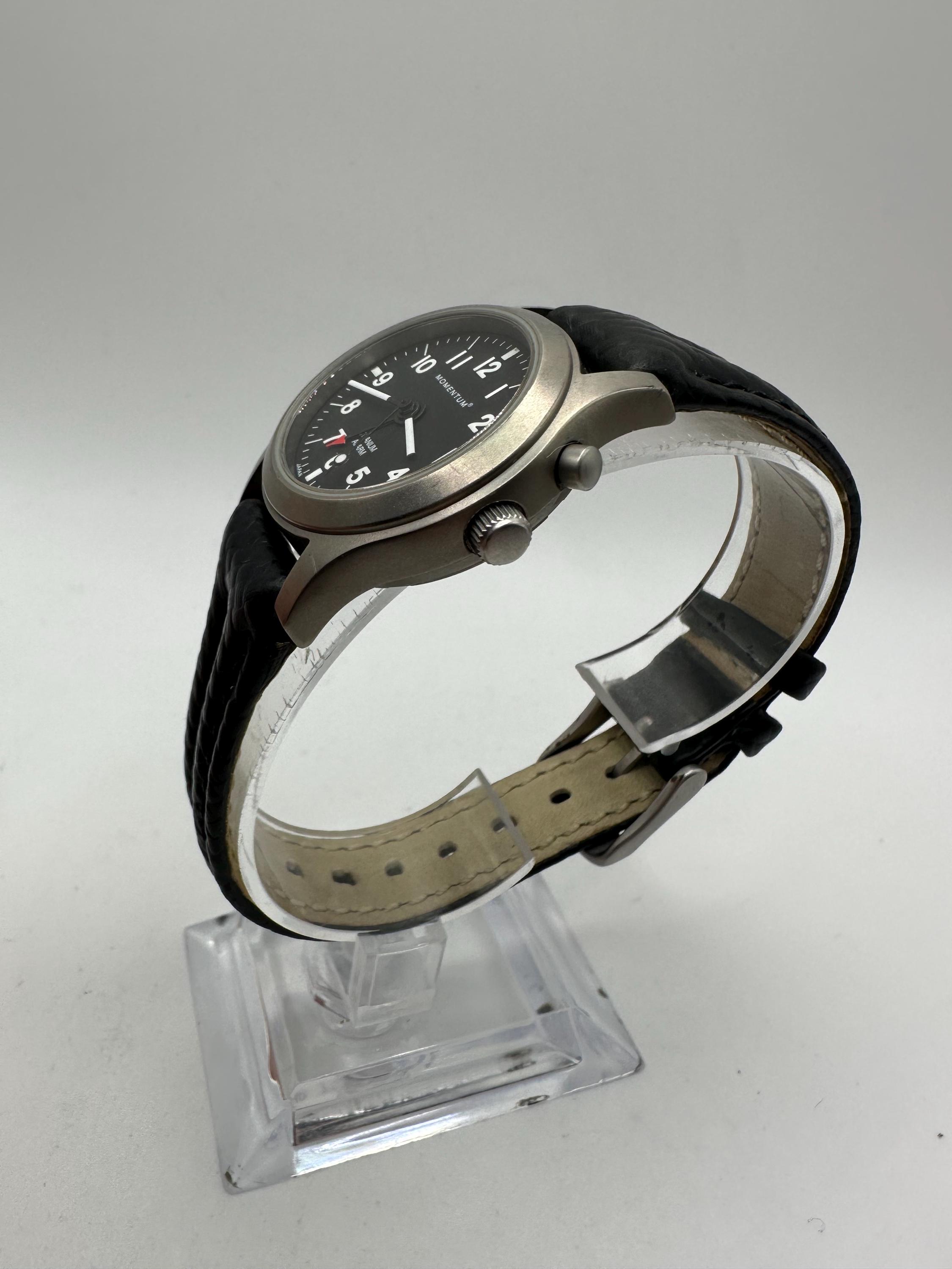 Vintage Momentum by St Moritz Ladies Titanium Alarm Watch Silver