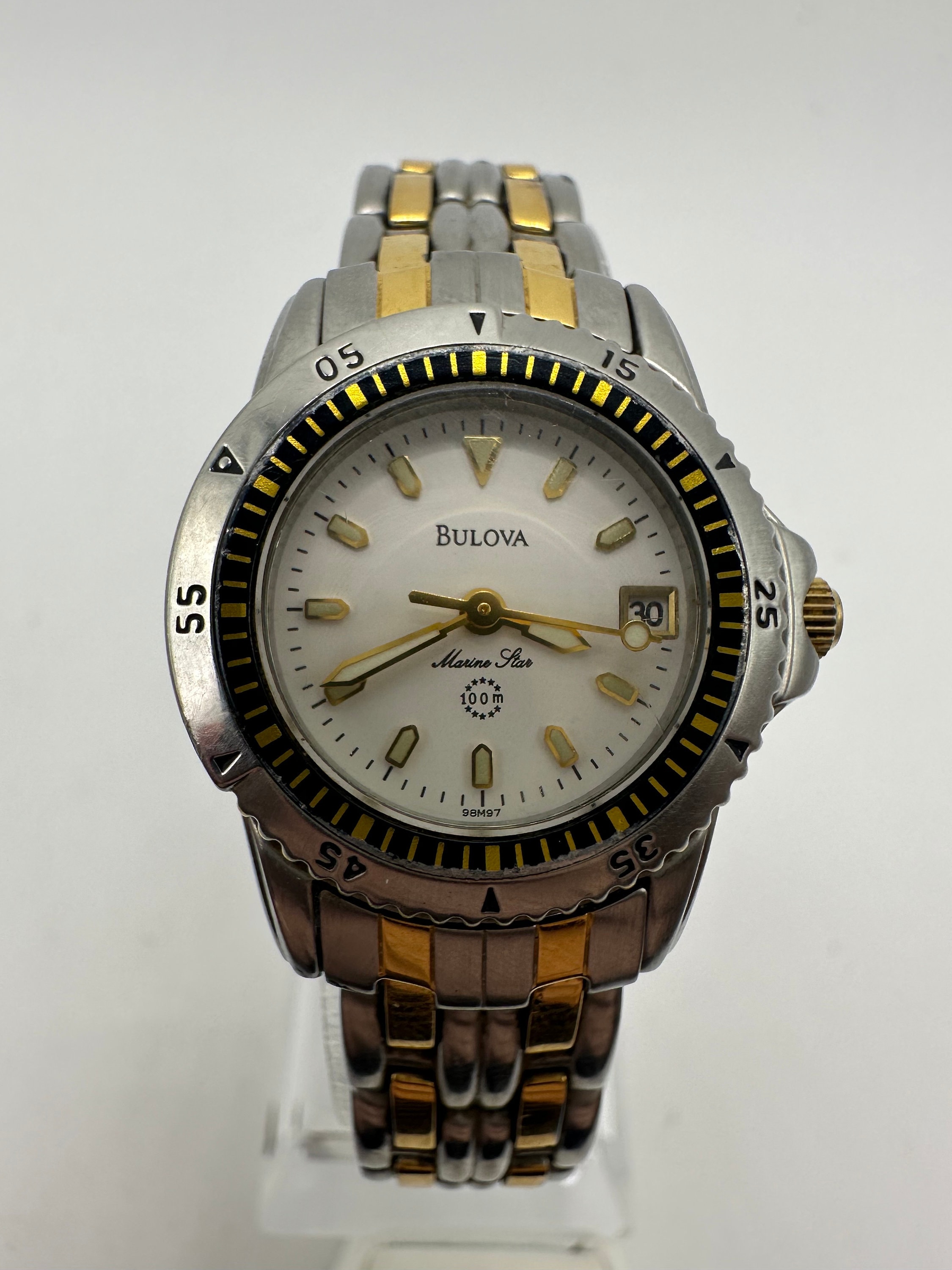 Vintage Bulova Marine Star T9 1989 Women's 100 Metre Dive Vintage Bulova Marine Star T9 1989 Women's 100 Metre Dive