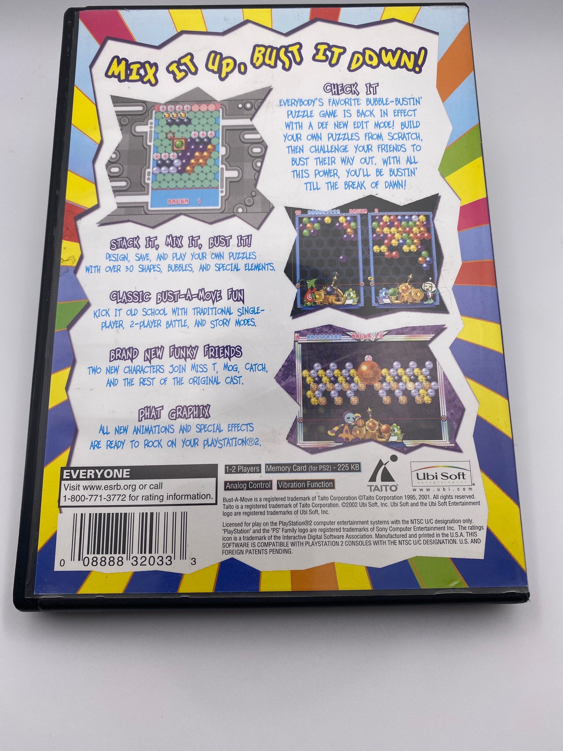 Vintage Ps2 Super Bust a Move 2 Video Game Working Testing Play 