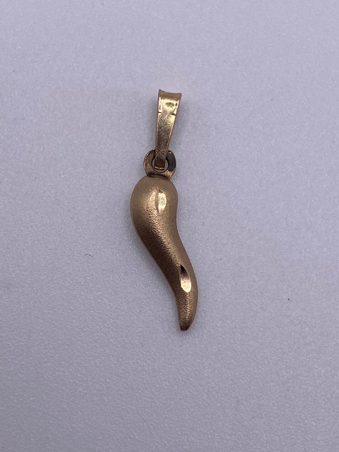 Vintage Italian Horn 10k Gold Pendant Gift Him Her Men Women Kids Chain Etsy