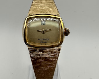 Wittnauer ladies oval gold tone dress watch NEW BATTERY Wittnauer Watch Women 19mm White Dial Gold Tone Oval Manual  main image 2