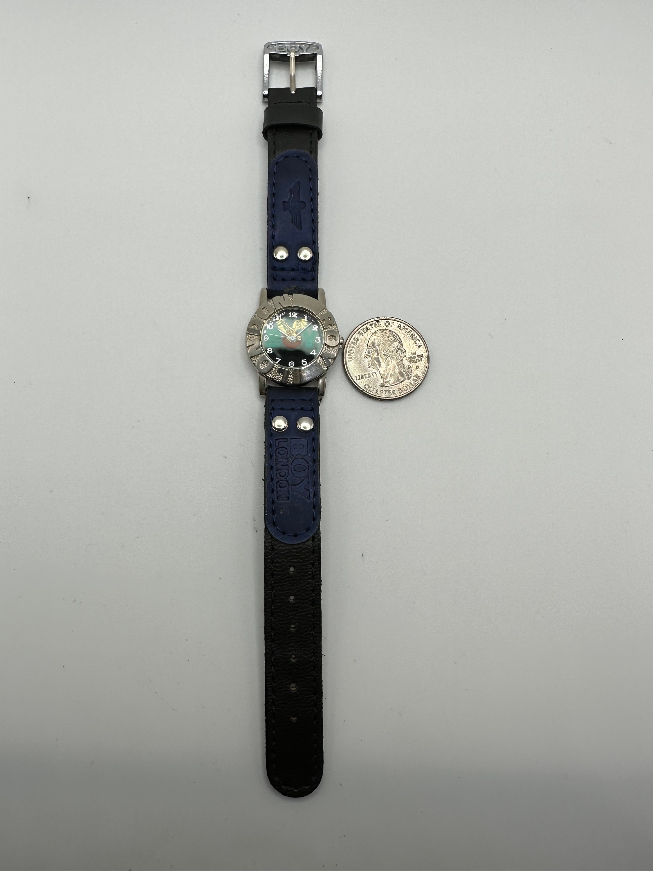 Boy London Vintage 80’s Black Leather Watch BOY LONDON DOUBLE FACE VINTAGE WATCH | Artizen Store main image 3