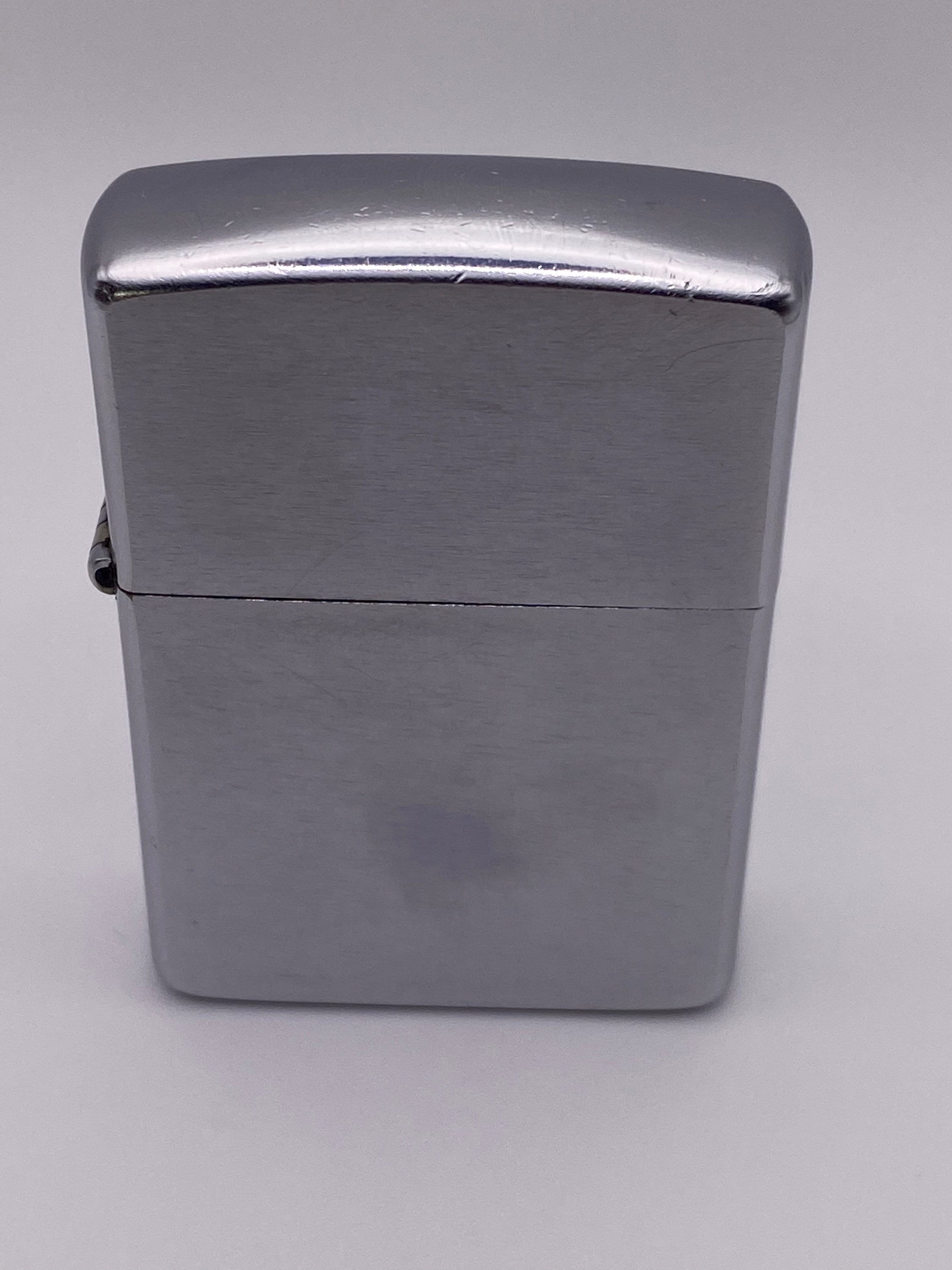 Mid Century 800 Silver Hand Engraved Zippo Lighter -  Israel