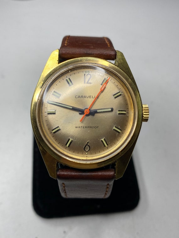 Vintage Caravelle door Bulova handmatige mechanische wind 35mm