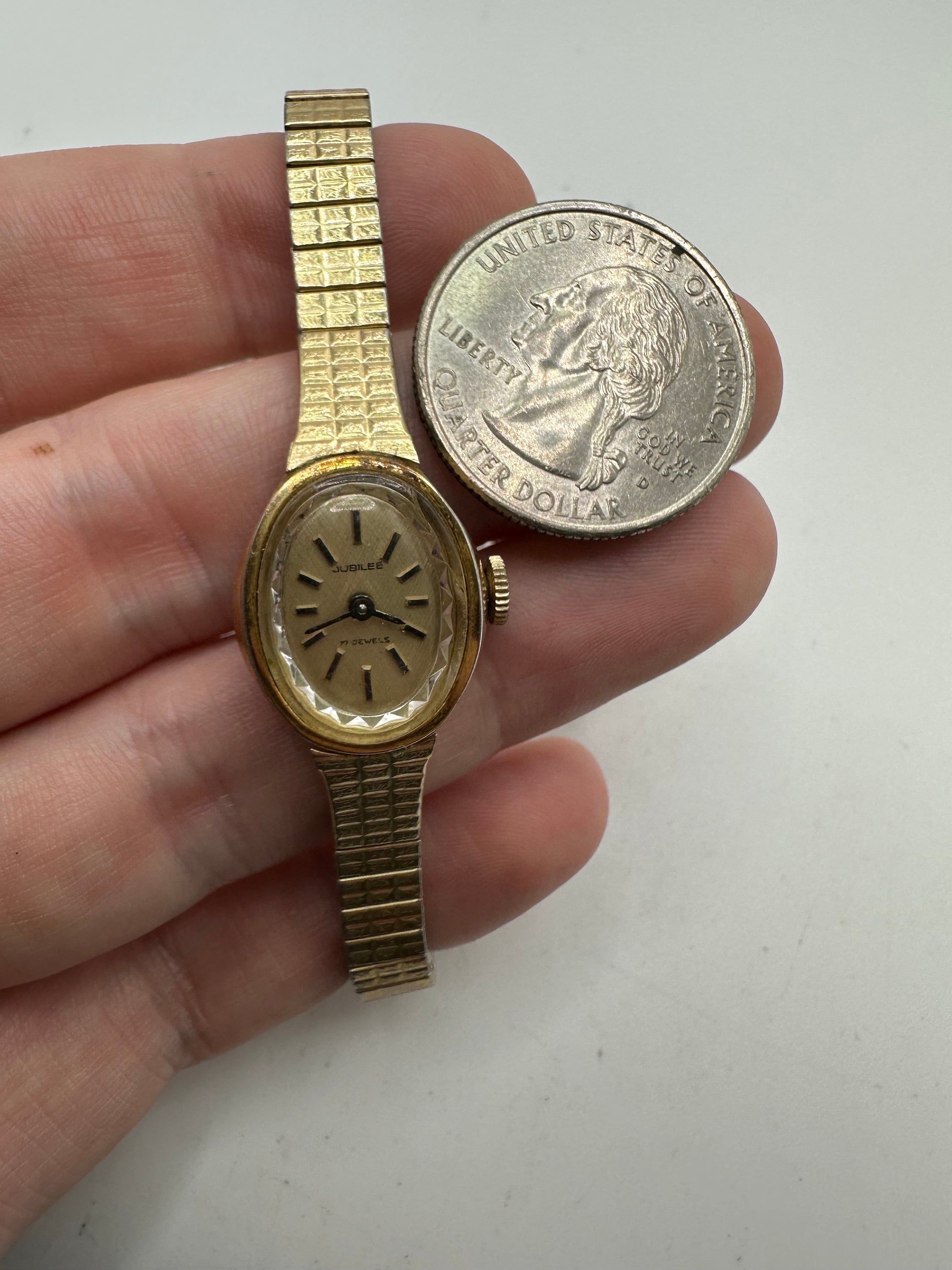 Vintage Jubilee 17 Jewels Dainty Classic Gold Watch Jubilee 17 Jewel Watch | eBay main image 2