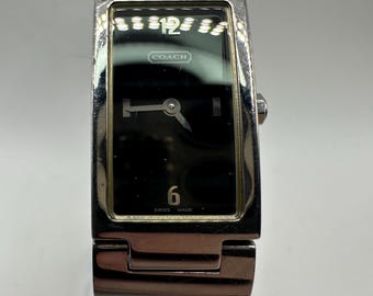 Coach Cuff Swiss Made Ladies Tank Watch Vintage Stainless  display picture 1