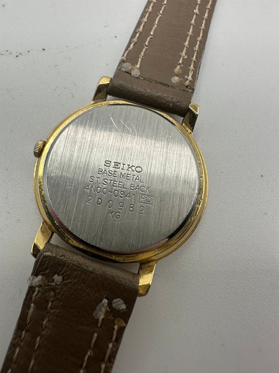 Vintage Seiko 4N00 0941 Ladies Gold Tone Cocktail Dress Watch Gift