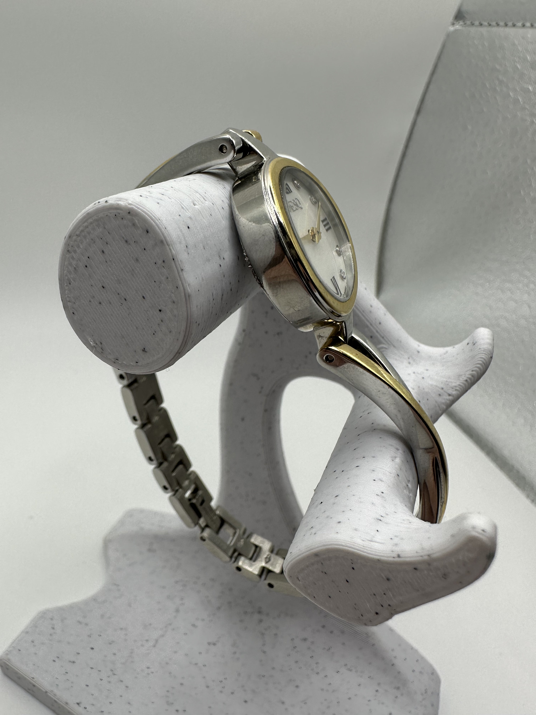 ESQ by Movado Ladies Gold and Silver Quartz Watch Mother of 
