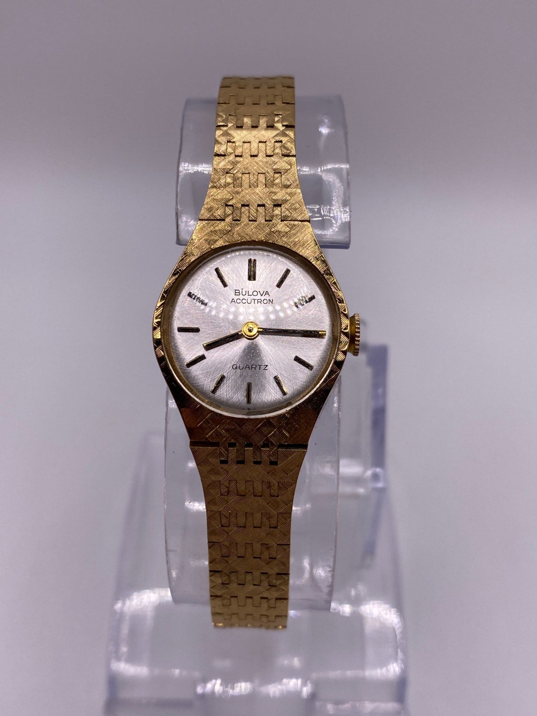 RARE Vintage Bulova Accutron Quartz N8 1978 Gold Tone Ladies Wrist ...