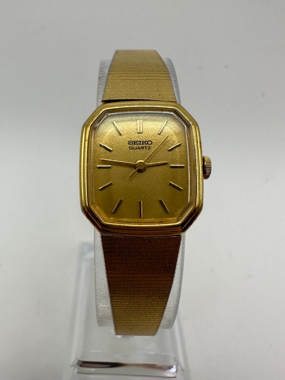 Vintage Seiko 1421 RARE Ladies Tank Watch Gold Tone Square Vintage Seiko 1421 RARE Ladies Tank Watch Gold Tone Square