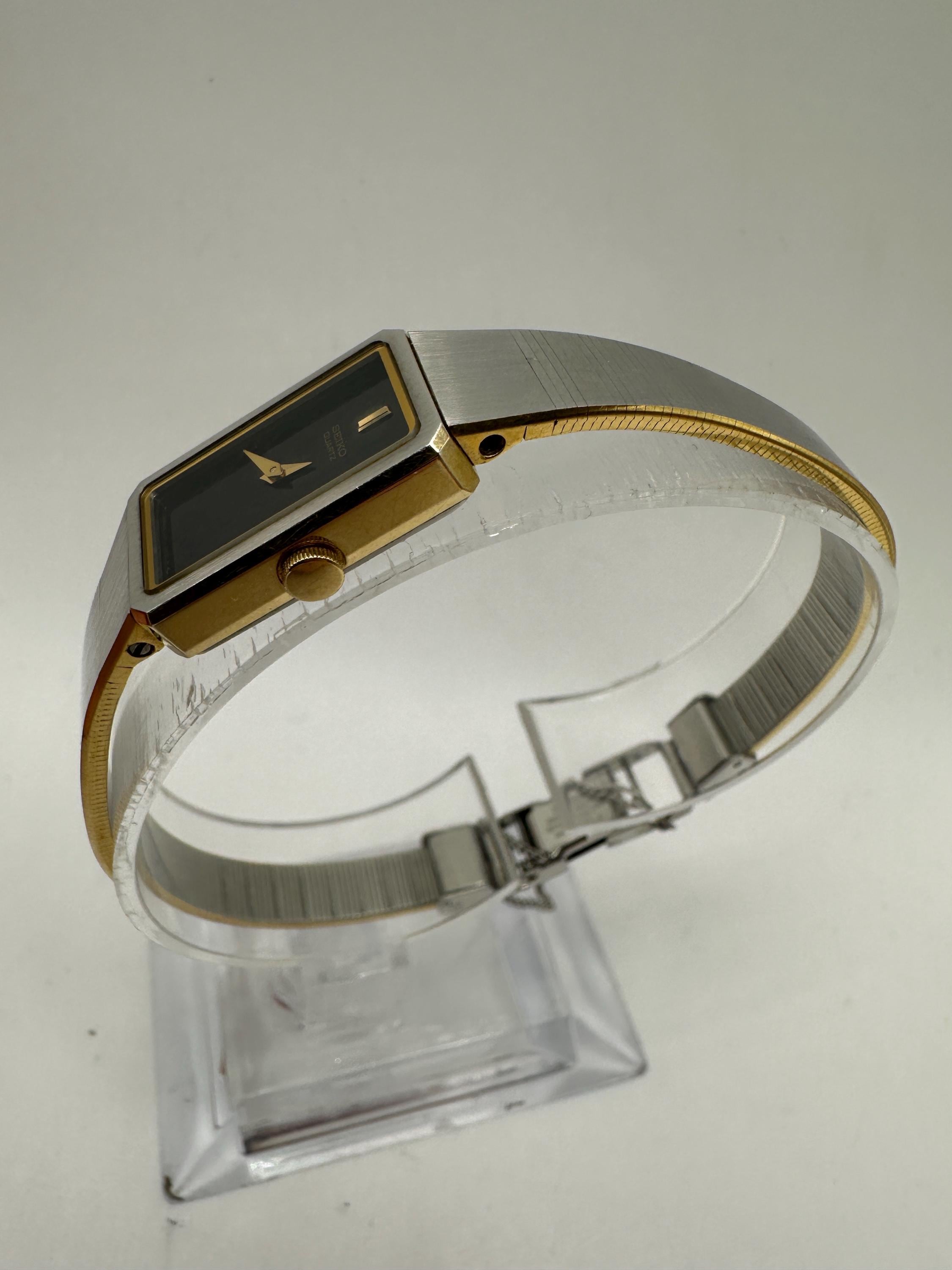 【稼働品】 【希少】 SEIKO 1320-5490 レディース 時計 クォーツ Seiko 1320 Vitnage Ladies Silver Tone Tank Dress Watch Japan
