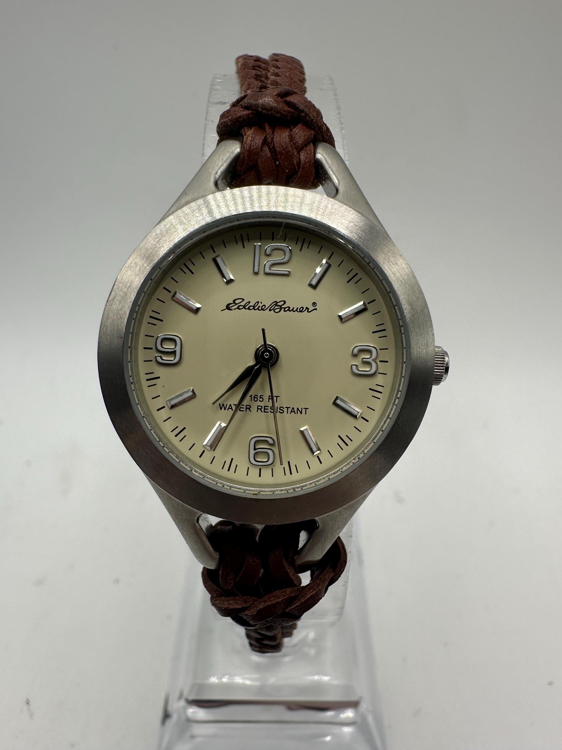 Vintage Eddie Bauer Women Wristwatch Brown Leather band Quartz Analog Watch 30 Years of Eddie Bauer Watches: Part 2 – Lowly Caliber main image 3