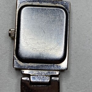 Vintage Odeon Damen Quarz Uhr Tank Stil ETA Uhrwerk Swiss made Saphir Kristall Silber Geschenk ihre Damen Frauen Diamant Perlmutt Bild 4