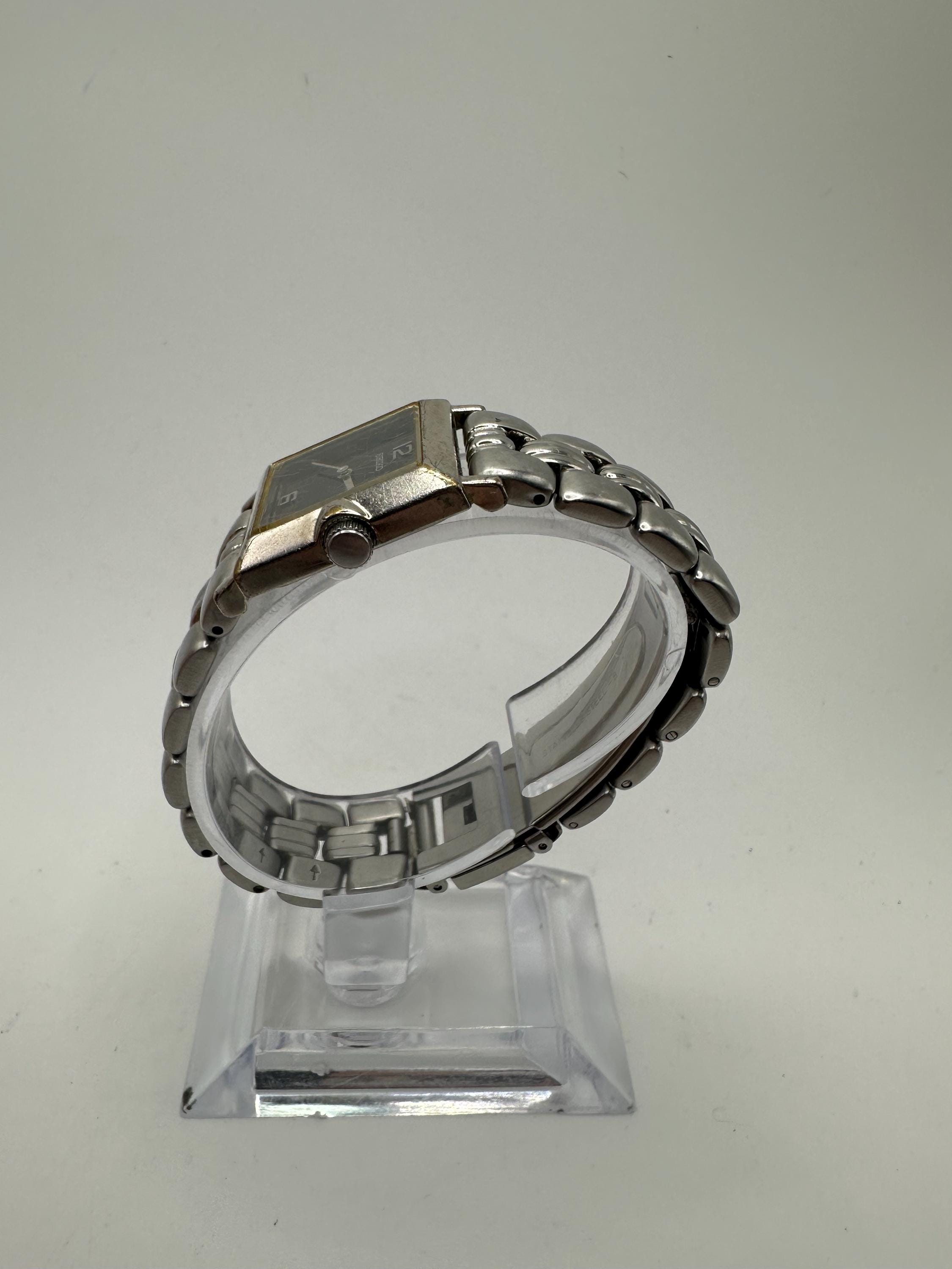 Vintage Seiko V400-6429 Women Watch 19mm Square Silver Tone New Battery 6.25\