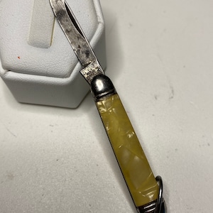 Antique small Richards pen knife sim ivory Sheffield England gift him her vintage men women pocket