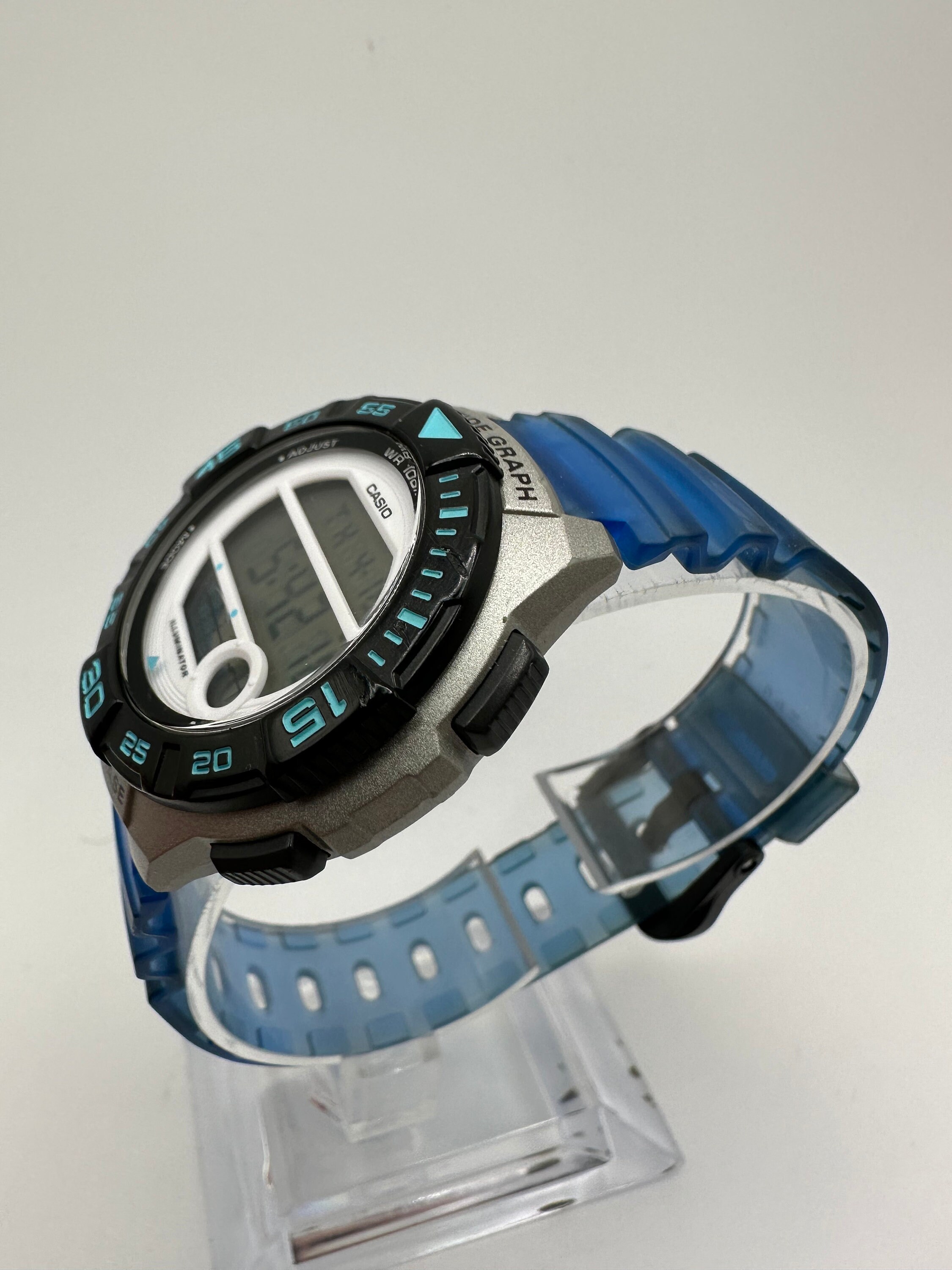 Vintage Casio Tide Graph Moon Phase Digital Watch Rubber Strap 38mm Unisex Men Women Gift Her Ladies Retro Etsy UK