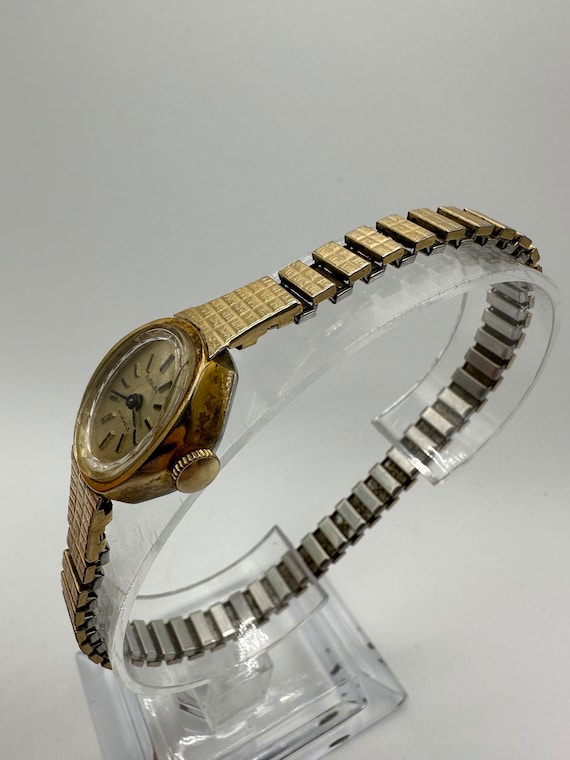 Vintage Jubilee Ladies Mechanical Hand Wind Gold Tone Dress  display picture 3