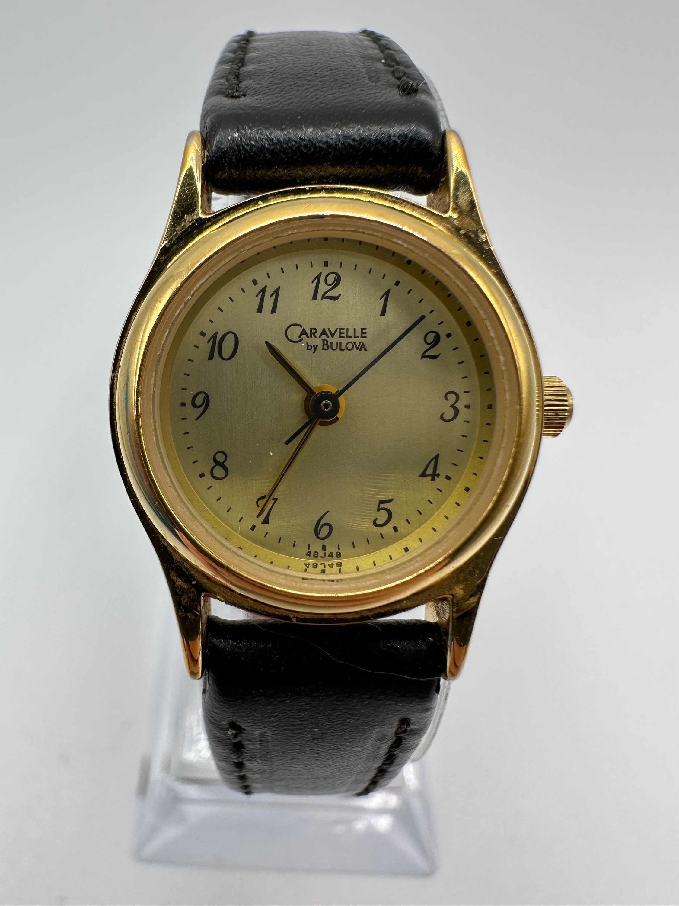 Caravelle x Bulova Gold-Toned and Brown Leather Women’s Watch Caravelle New York by Bulova Brown Ladies Watch - Etsy main image 4