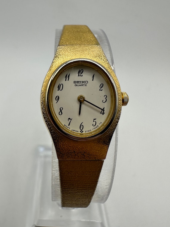 Vintage Seiko 2Y00 Ladies Gold Tone Oval Face Watch Gift Her  display picture 1