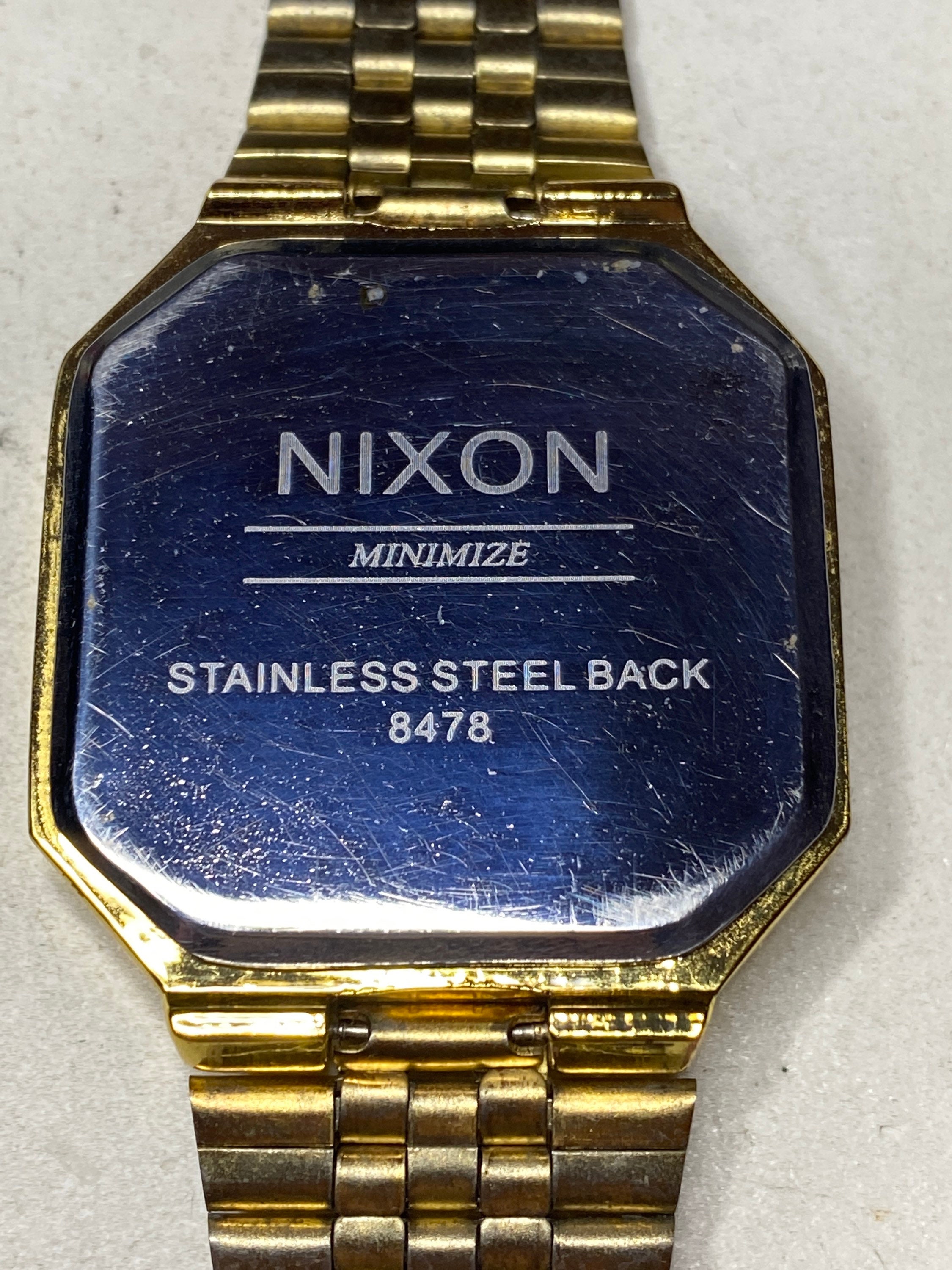 Nixon Minimize 8478 Digital Wrist Watch Adjustable Strap Gold Tone 38mm Gift Him Her Men Women Etsy UK