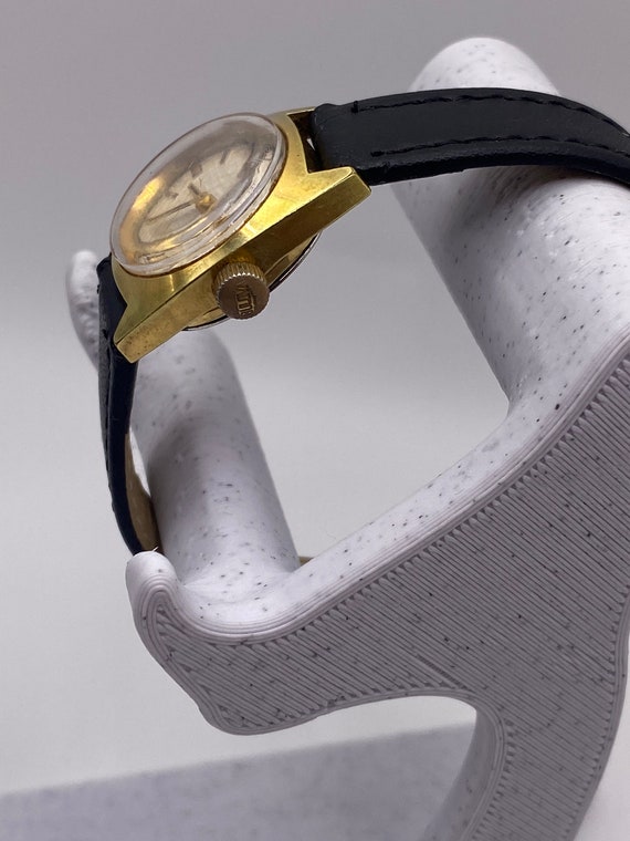 Vintage Bulova Women Watch Black Dial Silver Tone Manual Wind 1972 N2 Swiss Made Vintage Bulova Mechanical Wind N2 1972 Ladies 23mm Watch  main image 2
