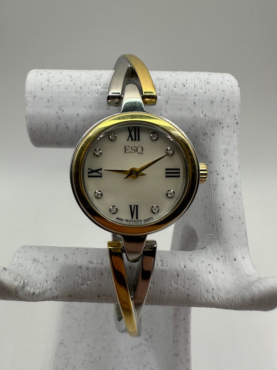 ESQ by Movado Ladies Gold and Silver Quartz Watch Mother of  display picture 3