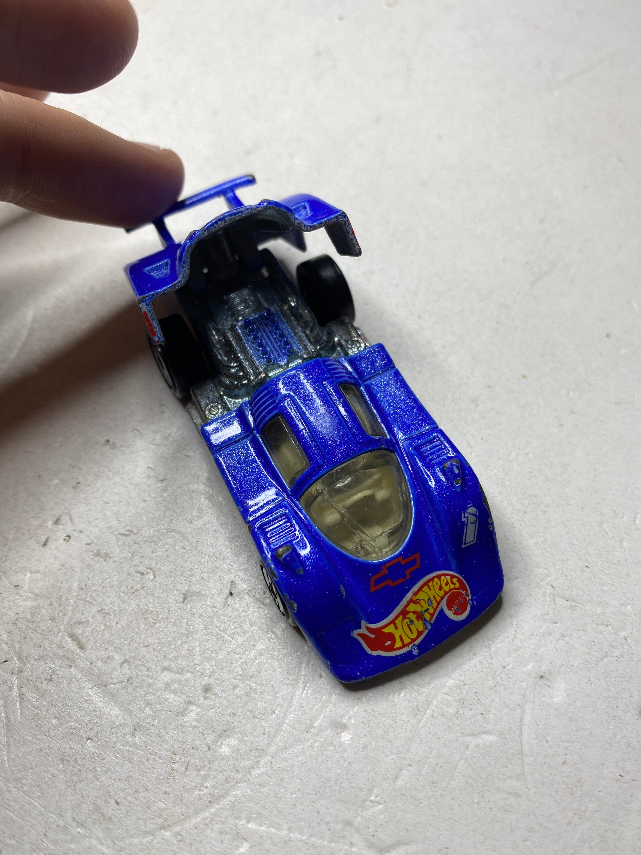 Vintage Hot Wheels 1983 Blue Chevy Race Car Retro Gift Him Her Men