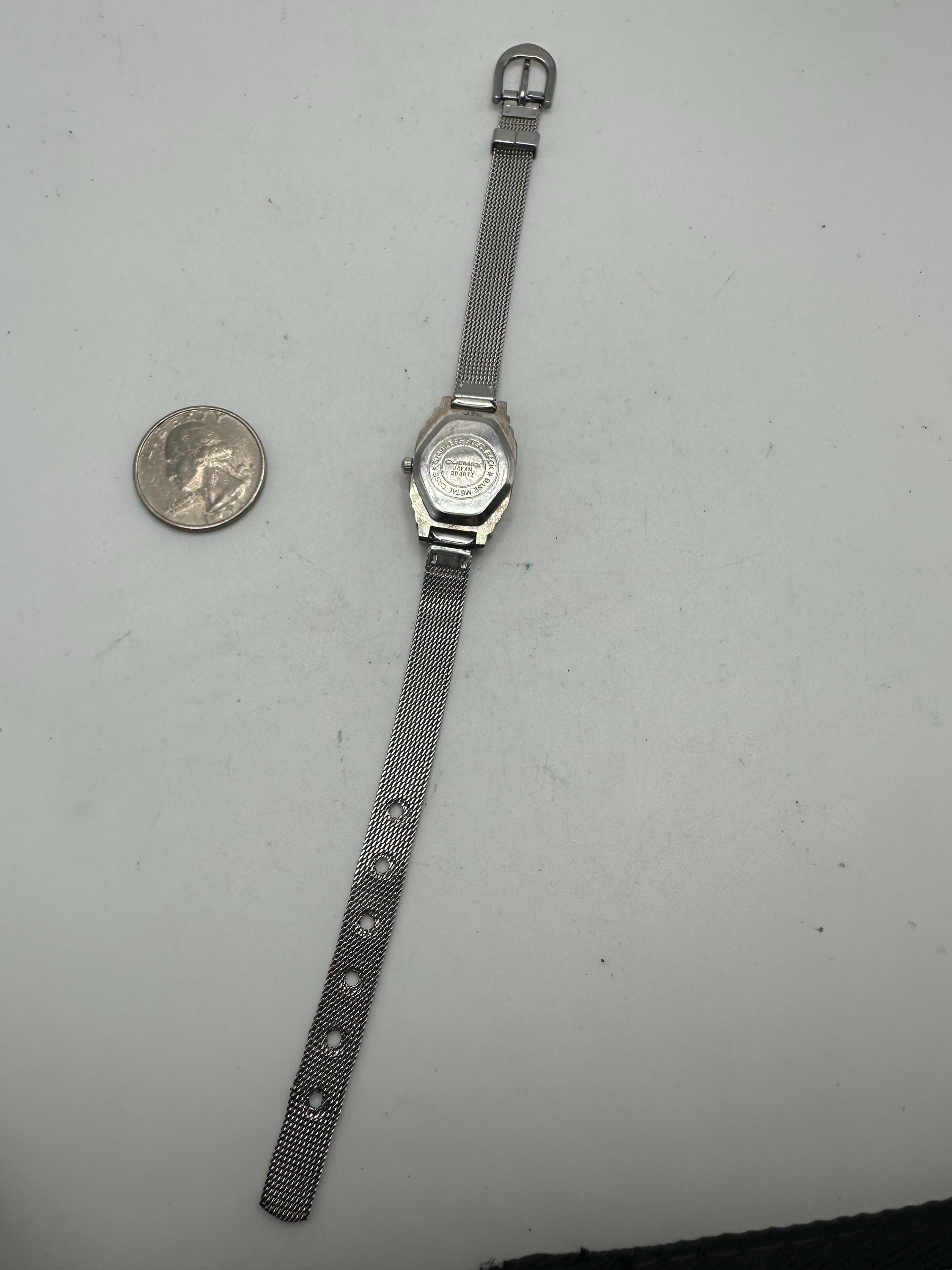 Vintage Quemex ladies artisan sterling silver watch bracelet NEW BATTERY Vintage Quemex ladies artisan sterling silver watch bracelet  main image 4
