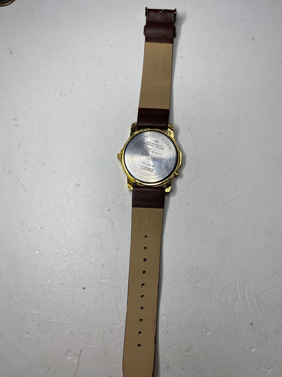 Vintage 36mm Timex Indiglo Gold Tone Quartz Watch With Faux Etsy Canada