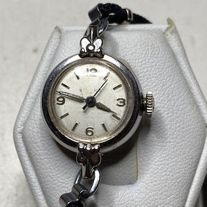 Antieke Birks handleiding wind dames cocktail horloge cadeau haar dames zilver mechanische vintage Wind Art Deco