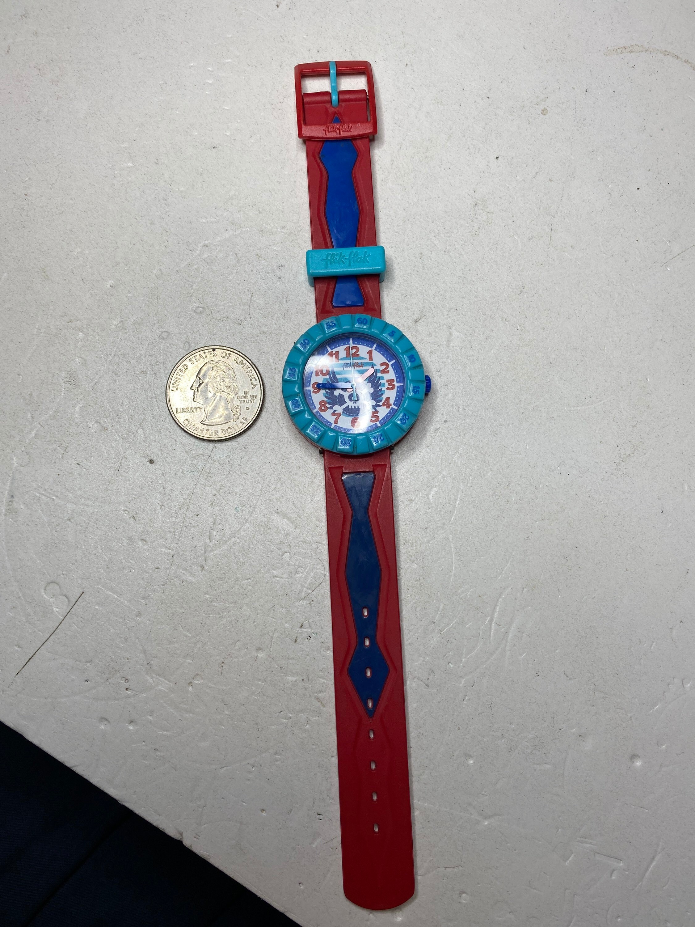 Flic Flak by Swatch Swiss Made Watch Colourful Red and Blue Etsy