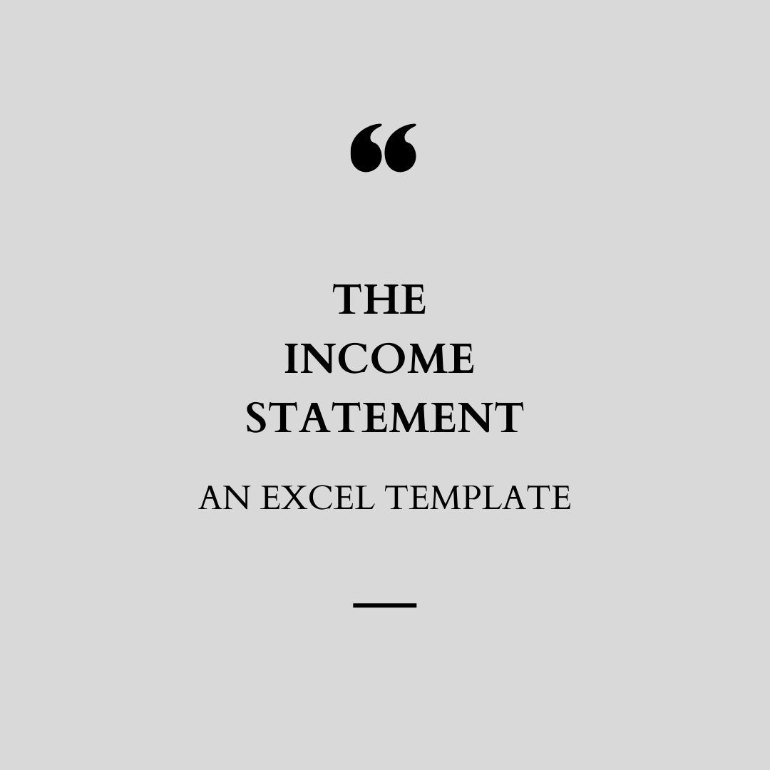 Income Statement Excel Template Etsy income-statement-excel-template-etsy