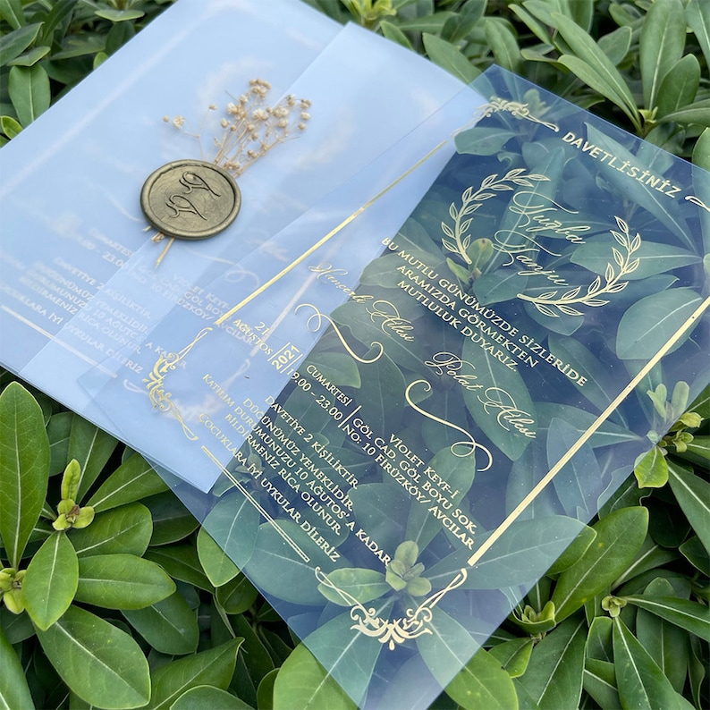 Acrylic Wedding Invitation Engagement Party Invitation Etsy