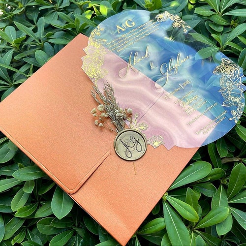 Acrylic Wedding Invitation Engagement Party Invitation Etsy Canada