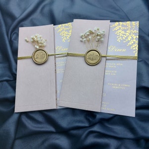 Elegant Invitation Card, Gold  Designed with Personalized, Acrylic Wedding Invitation, Foil-Stamped luxury Wedding Invitation foiled