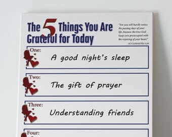 5 Things You Are Grateful For Today - 8.5x11 Erasable Kit
