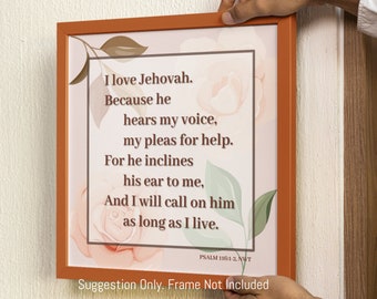 I Love Jehovah, 8x8 Frameable Print