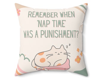 Nap Time - 20"x20" Faux Suede Square Pillow