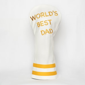 Worlds Best Dad Golf Headcover Driver - Classic Golf Headcover Designs – Premium Stitching, Durable Lining – Ideal Golf Gifts