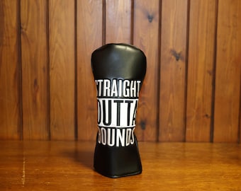 STRAIGHT OUTTA BOUNDS Golf Headcover Driver Classic Golf Headcover Designs – Premium Stitching, Durable Lining – Ideal Golf Gifts