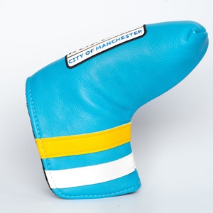 Manchester City Golf Headcover Putter (Blade) - Classic Football Club Designs – Golf Gifts, Premium Stitching, Durable Lining – Multiple Des