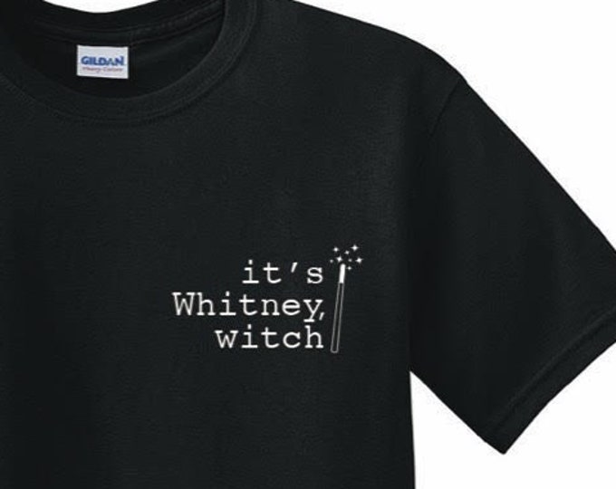 It's Whitney, witch.  Wand T-Shirt