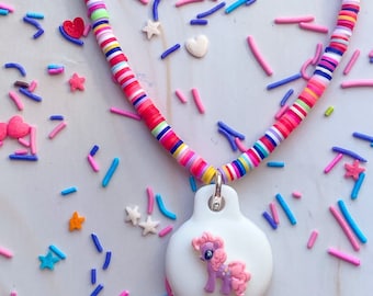 Cute Unicorn AirTag Case holder with colorful necklace for kids, AirTag holder for kids, Apple Anti lost Device Kids Locator