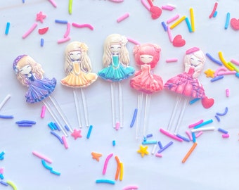 Anima Food picks for kids, Bento Princess picks, Bento Lunchbox, Mini forks, Kids Lunch Picks, Party food picks