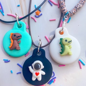 AirTag halsloos, leuke dinosaurus AirTag case, AirTag houder voor kinderen, AirTag case