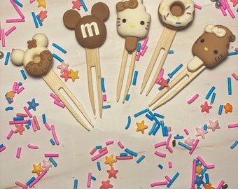 Lindos bocados de almuerzo, Selecciones de comida, Selecciones de Bento, Almuerzo Bento, Mini tenedores, Selecciones de almuerzo para niños, Selecciones de comida japonesa kawaii