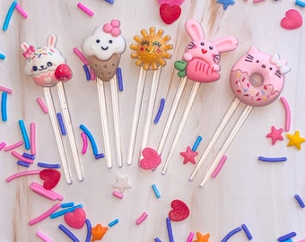 Lindas selecciones de bocadillos para el almuerzo, selecciones de comida, selecciones de Bento, almuerzo Bento, mini tenedores, selecciones de almuerzo para niños, selecciones de comida japonesa kawaii