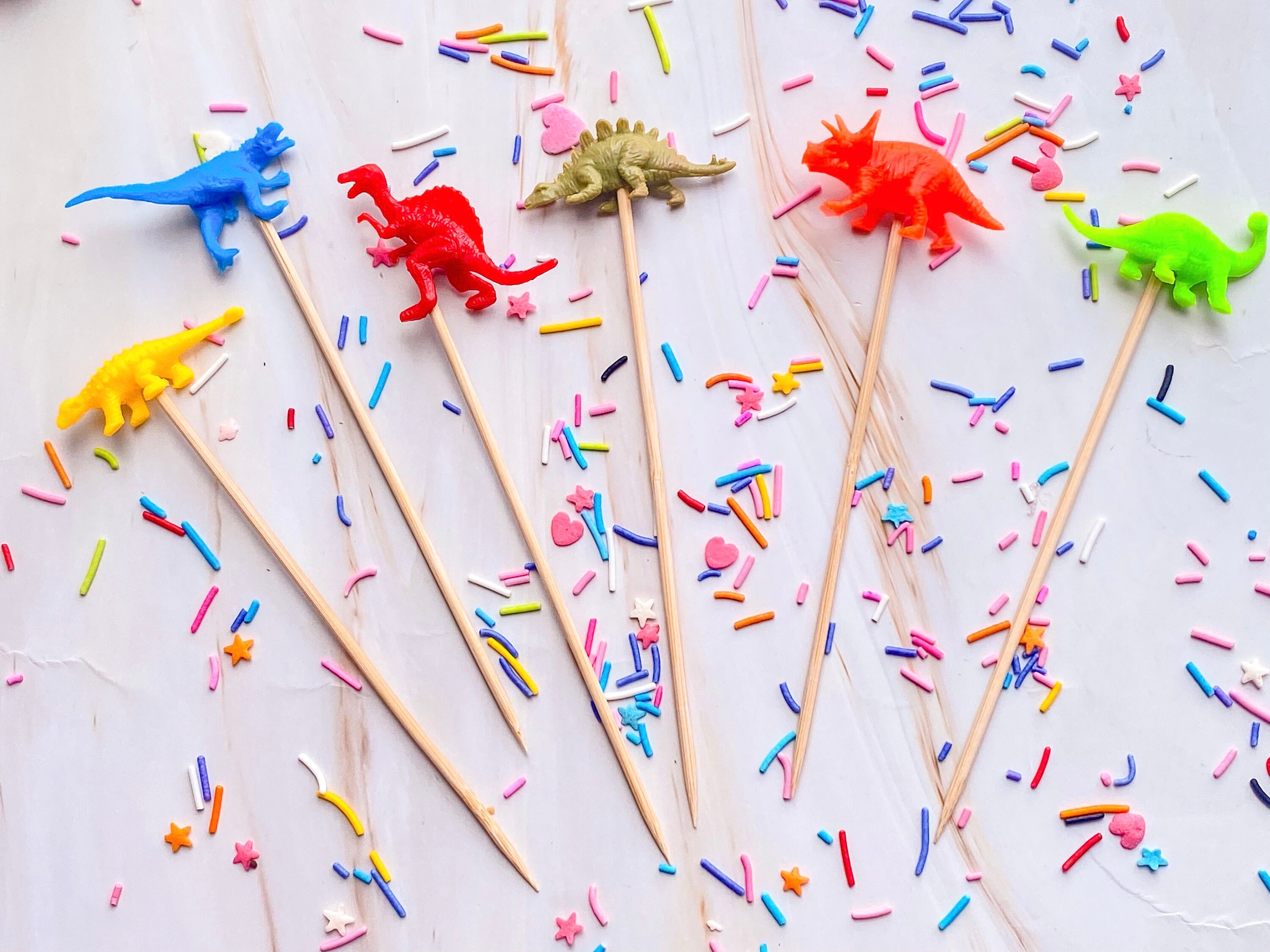 Dinosaurs theme Food Picks | Cupcake toppers Set of 6 | Dinosaurs Party Picks | Dinosaur skewers | Dinosaurs Birthday Theme